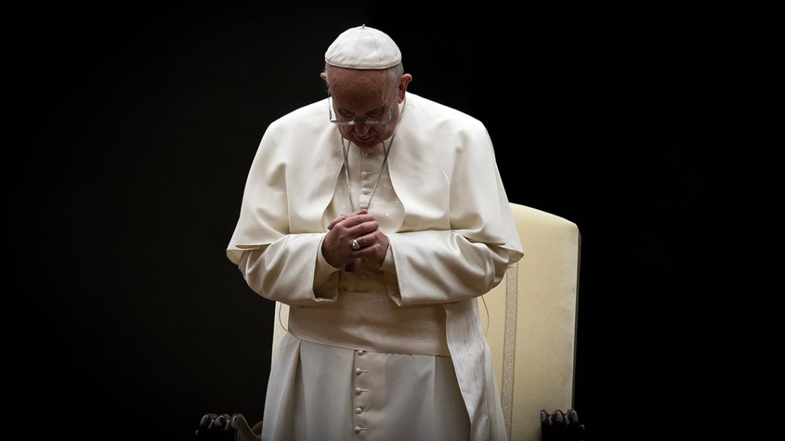 Pope Francis in prayer