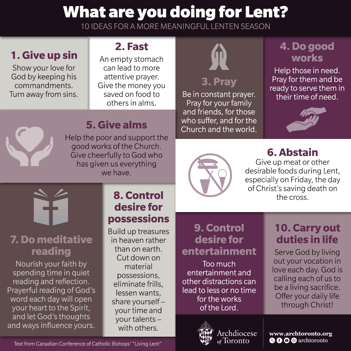 What are you doing for Lent? infographic