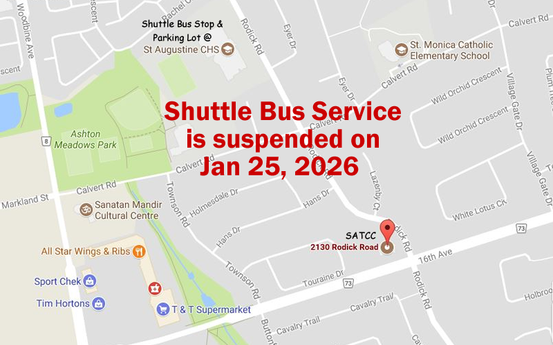 SATCC Shuttle Bus Cancellation